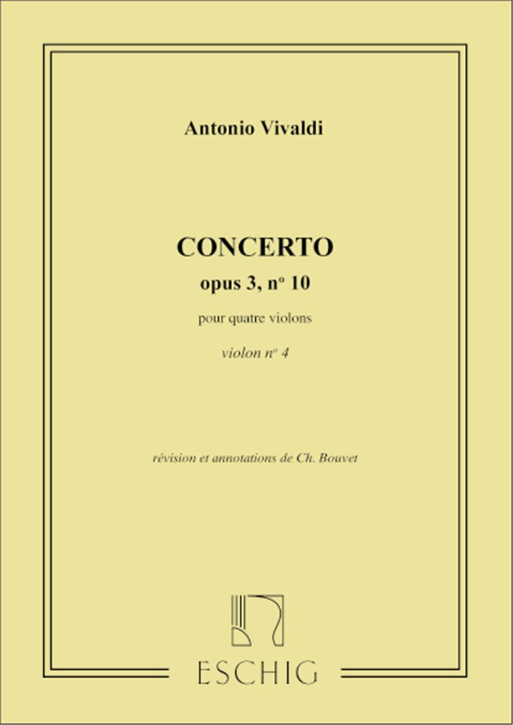 Concerto Op 3 N 10 4 Vl Violon 4